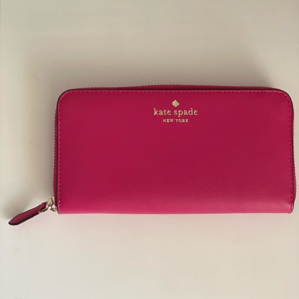 SOLD AUTHENTIC!!💎👜 Kate Spade Zip Around Wallet in Pink - Picture 12 of 12